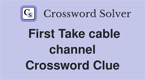 cable chanel inits|cable channel inits. Crossword Clue .